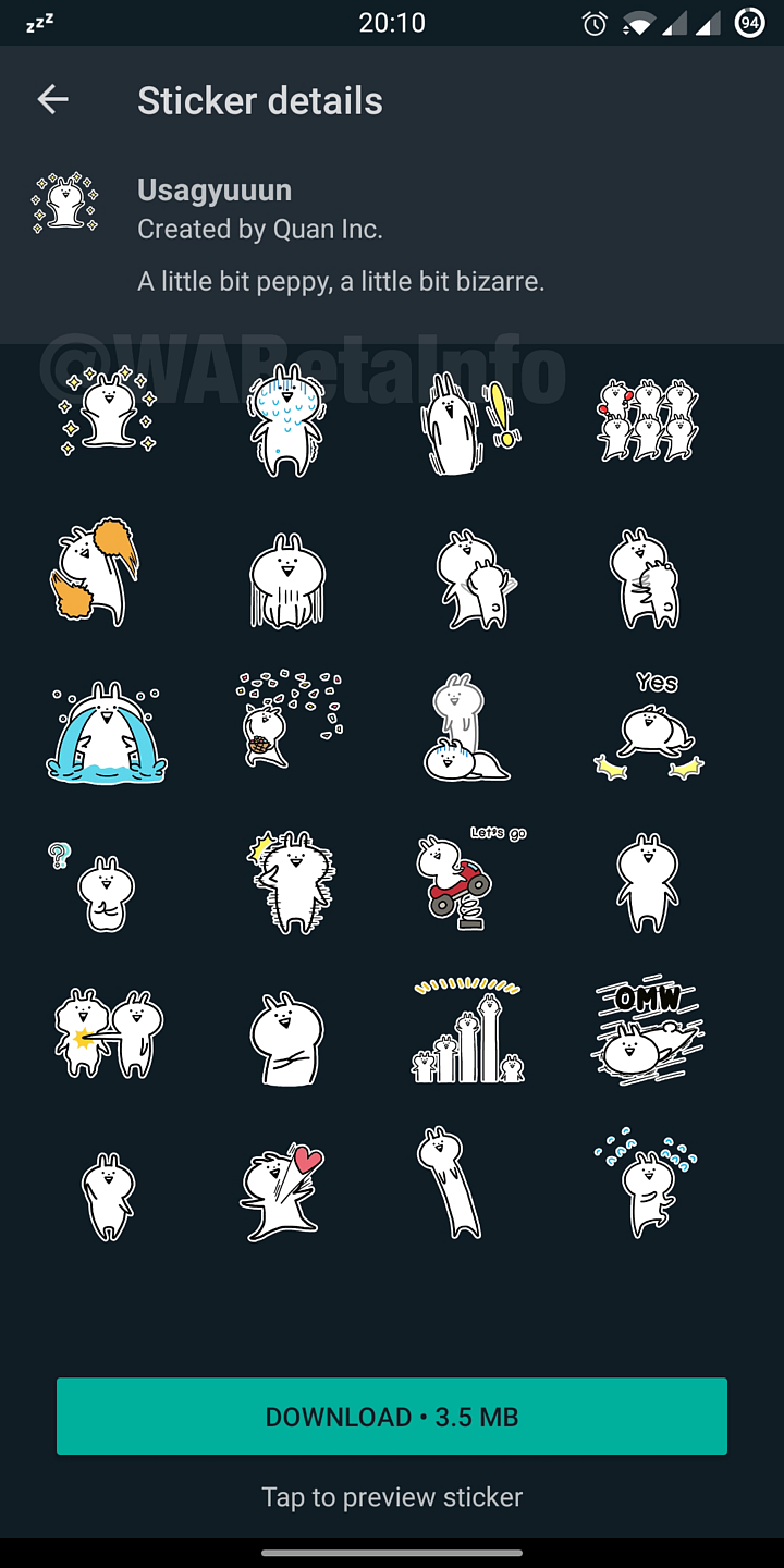 The new sticker pack named Usagyuun.