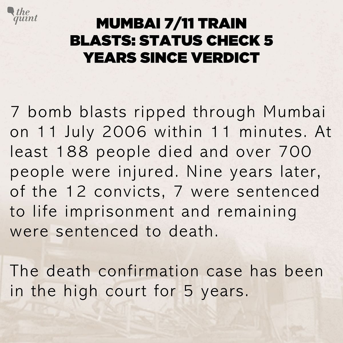 The Quint speaks to lawyers & kin of convicts, to track why it has taken 5 years for hearings to begin in Bombay HC.