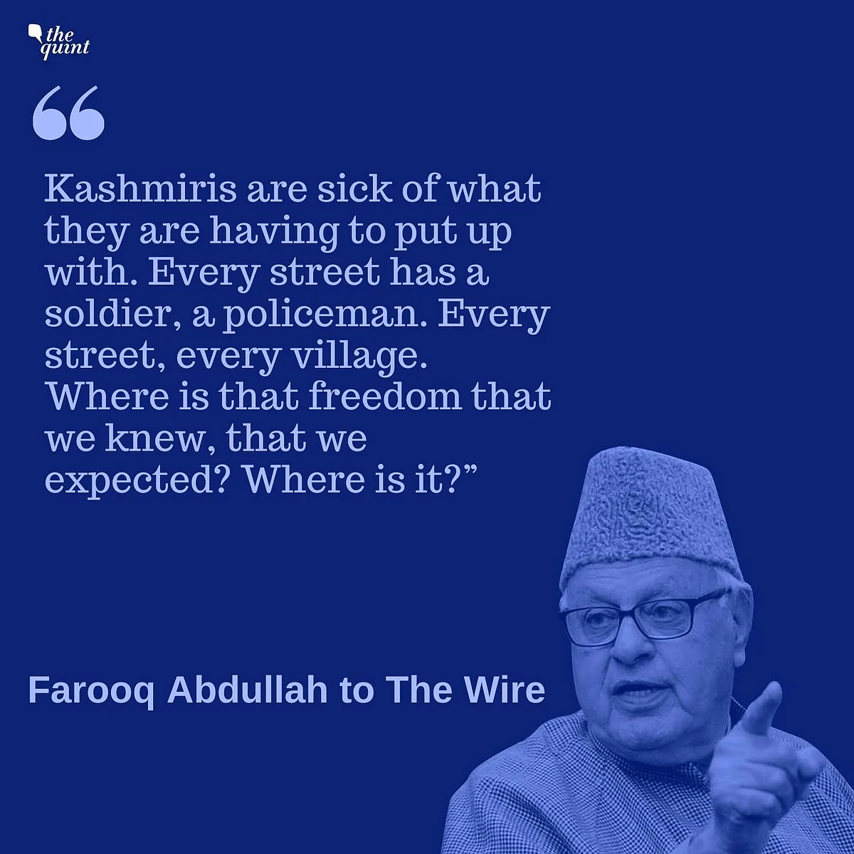 India Has Lost the Trust of Kashmiris: Farooq Abdullah to The Wire