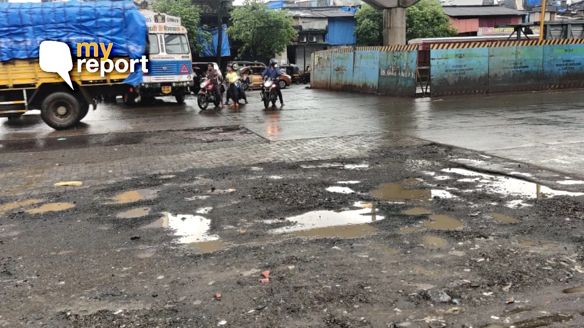 Locals in Mumbai’s Govandi demand for the pothole-ridden road to be filled on a permanent basis.