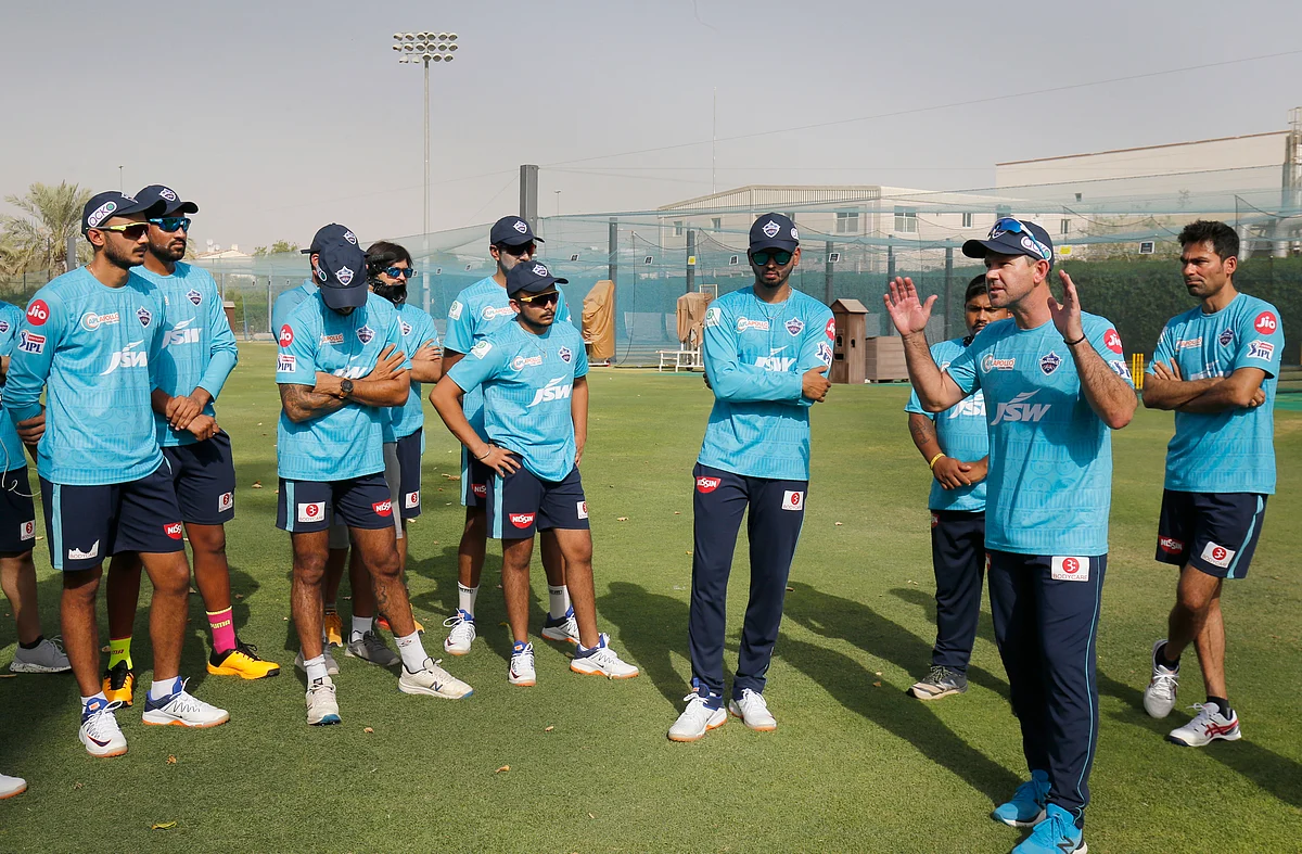 Delhi Capitals during a practice session ahead of the IPL 13.