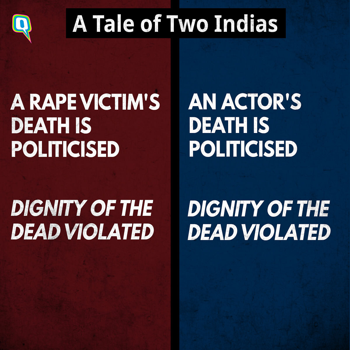 Different tragedies, different Indias.