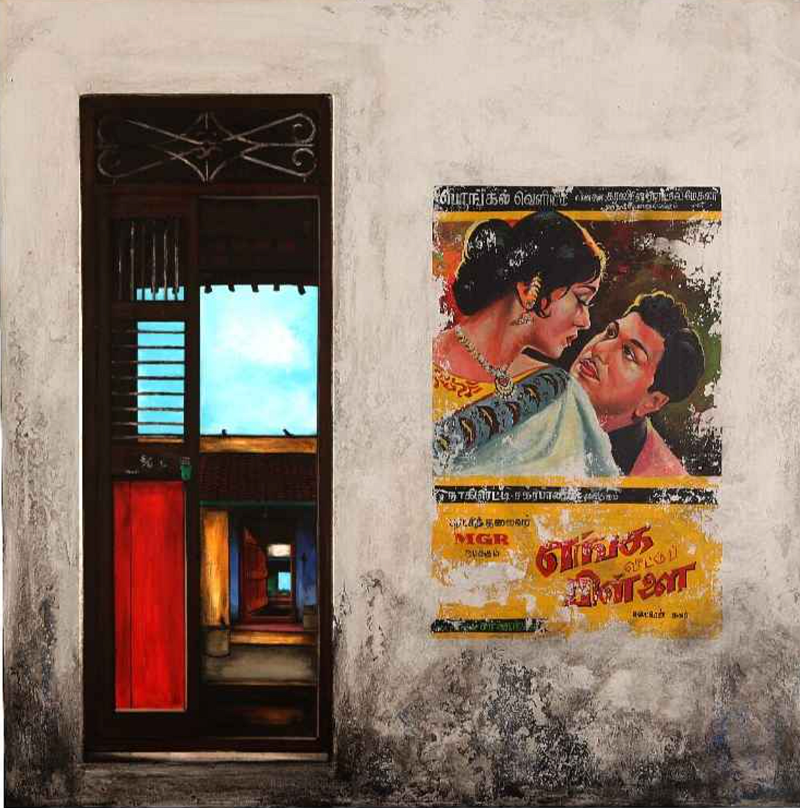 One of Santhana’s favourite works is the one inspired by MGR’s ‘Enga Veettu Pillai.’