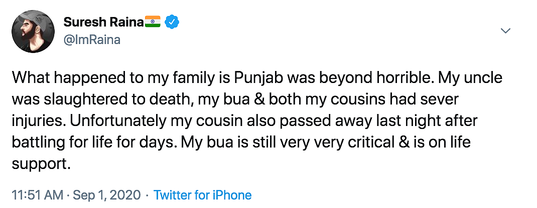 Punjab Constitutes SIT to Probe Suresh Raina’s Relative Murder