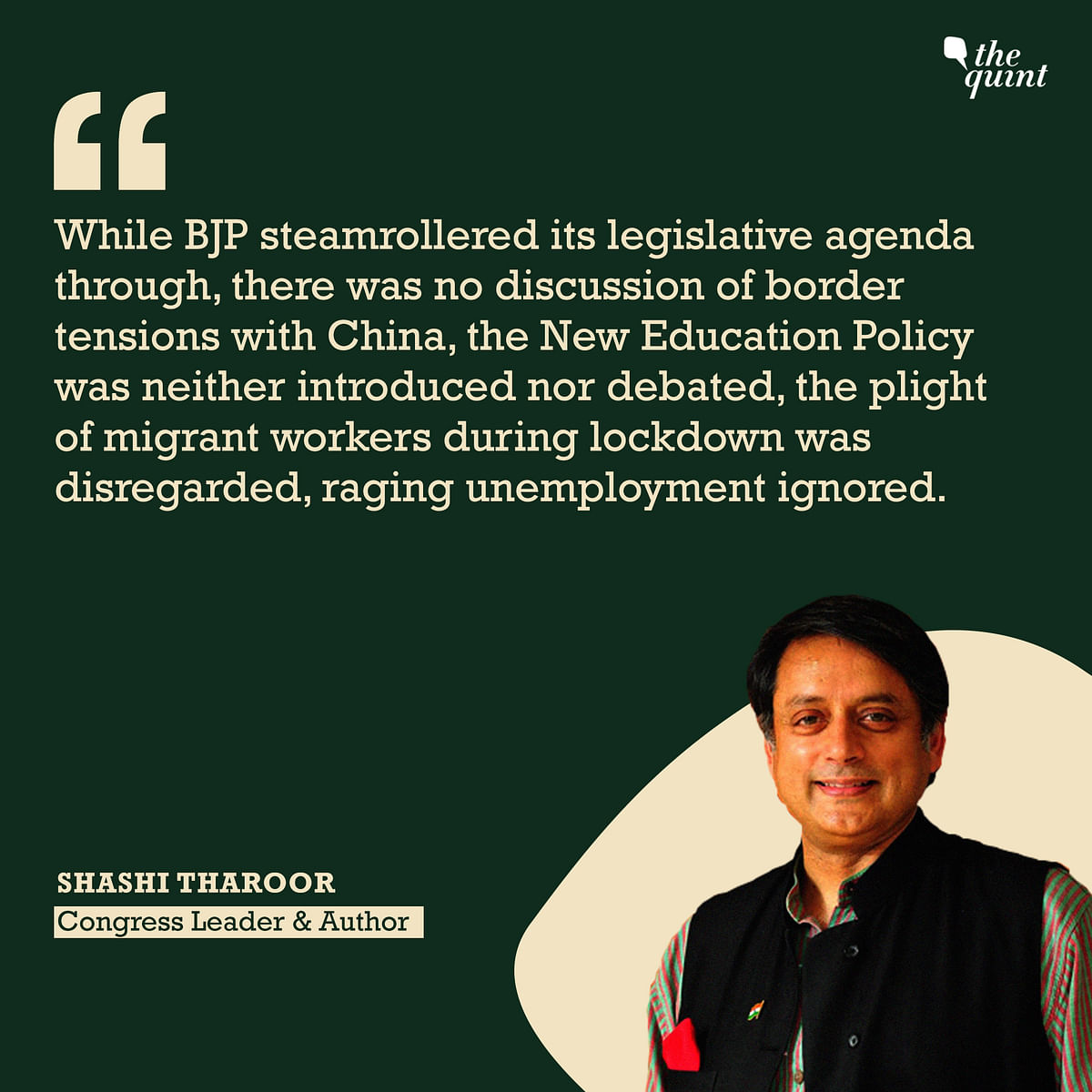“If the assault on institutions like Parliament persists, people’s confidence will erode,” writes Dr Shashi Tharoor.