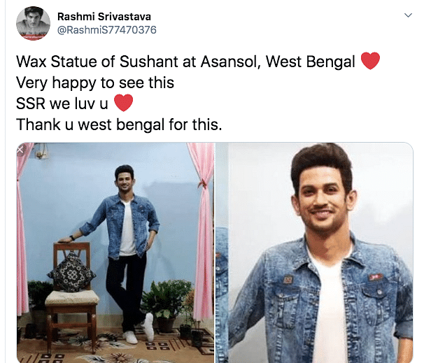 Fans were overjoyed to see a wax statue of Sushant Singh Rajput.
