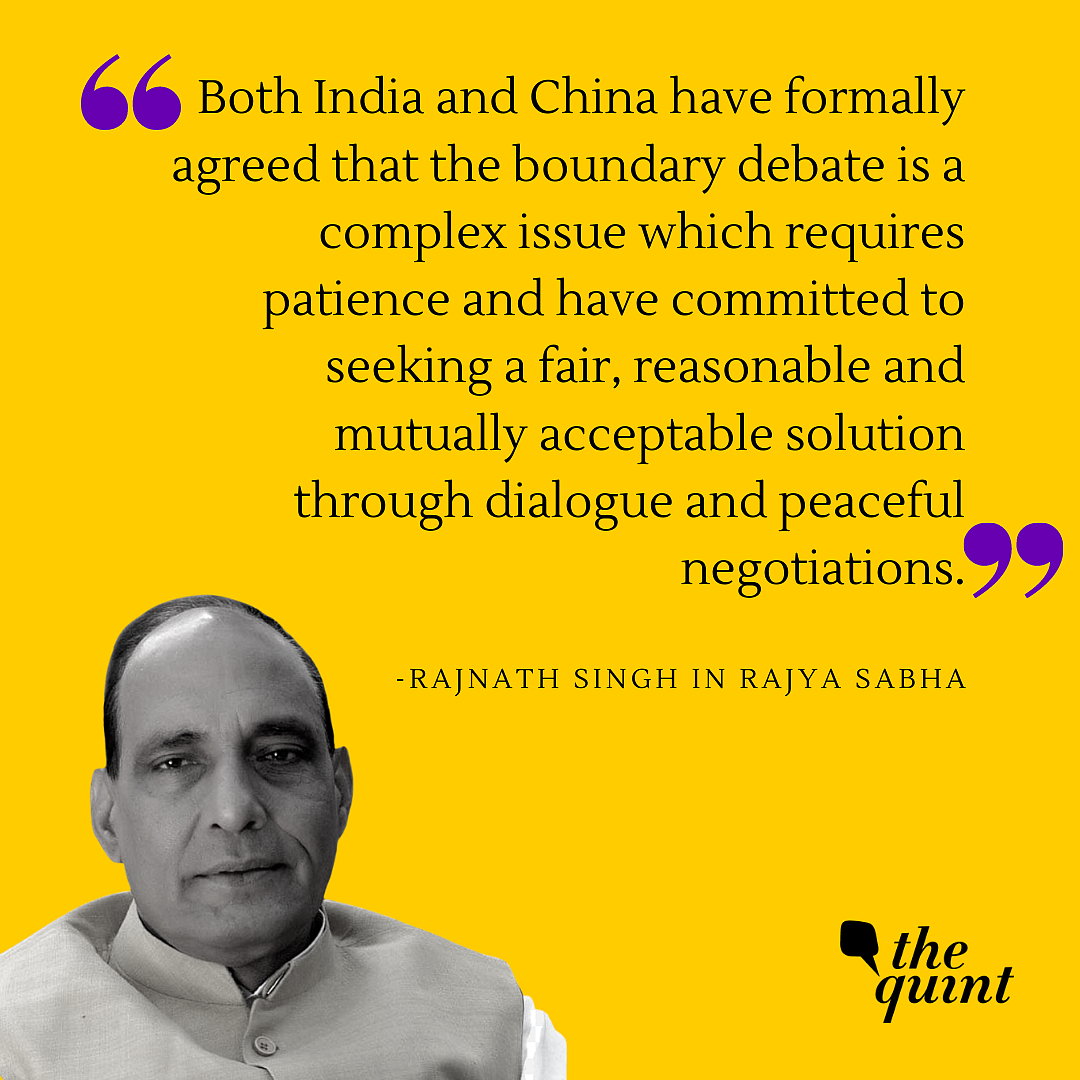 ‘Chinese Actions Disregard Bilateral Agreements’: Rajnath in RS