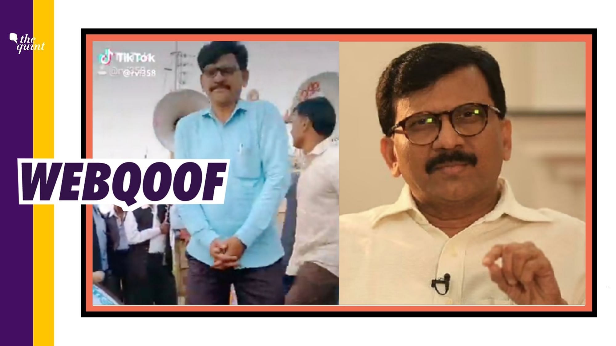 An old video of a Parbhani police officer dancing at a wedding is being shared with a false claim that it shows Sanjay Raut.