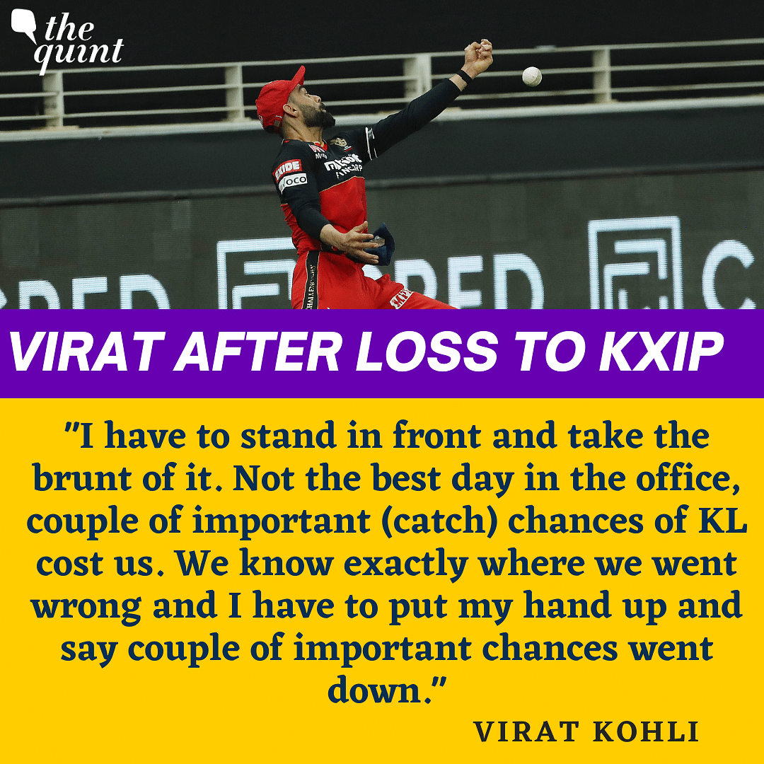 IPL 2020: Virat Kohli admitted that his mistakes on the field led to a 97-run defeat against Kings XI Punjab.