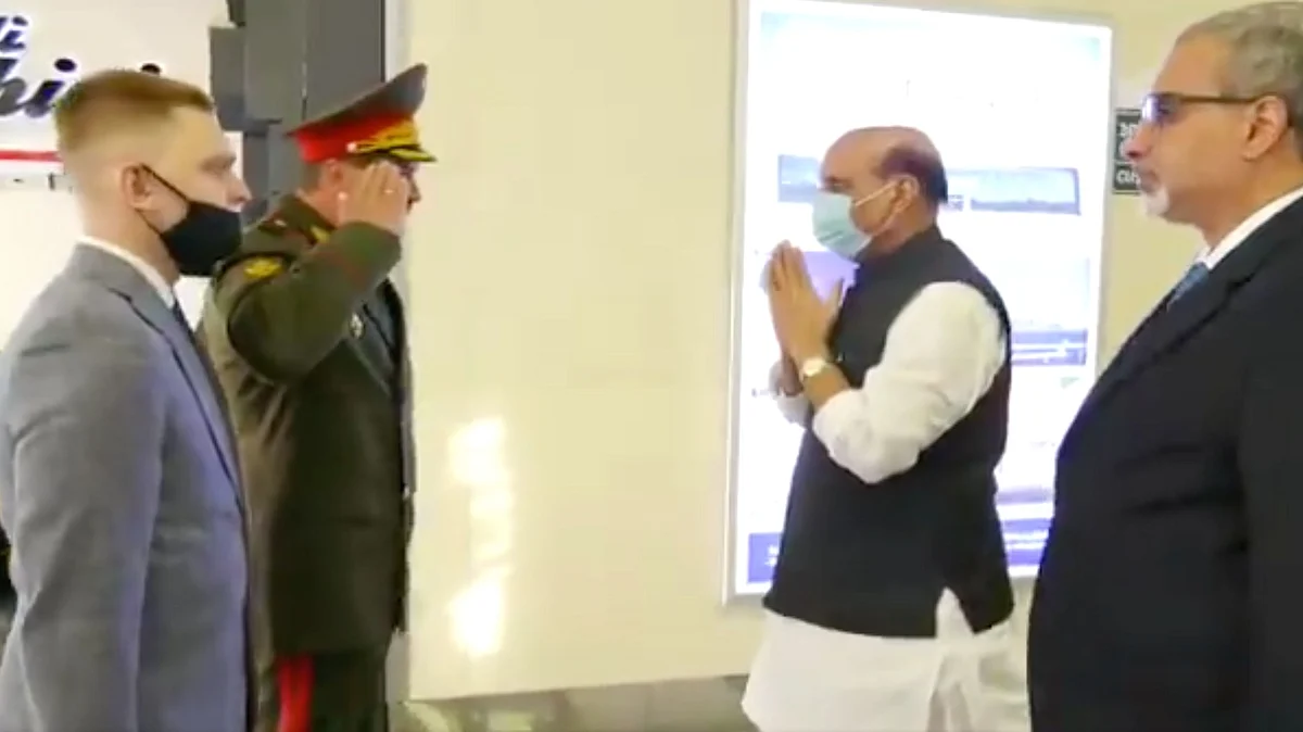 Defence Minister Rajnath Singh reached Russia on Wednesday for the crucial Shanghai Cooperation Organisation (SCO) meeting.