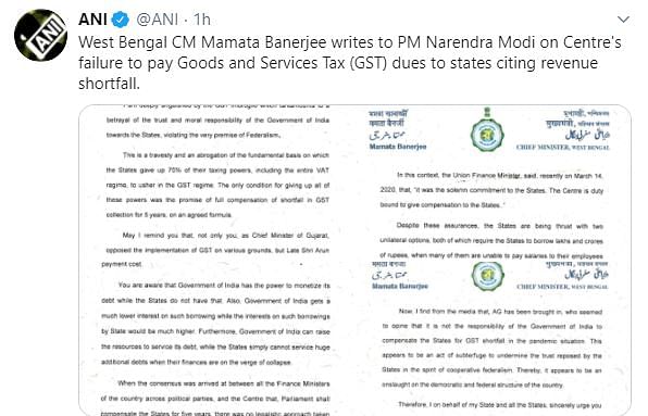 Mamata Banerjee had also written to PM Modi and has expressed displeasure over recent developments regarding GST.