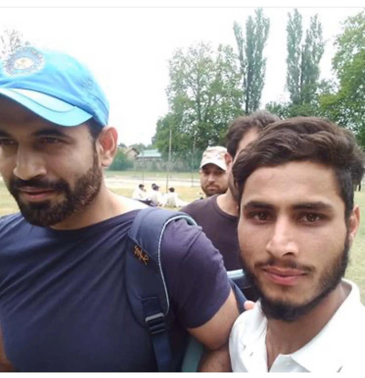 Shabir ‘Lefty’ with the Indian cricketer Irfan Pathan.