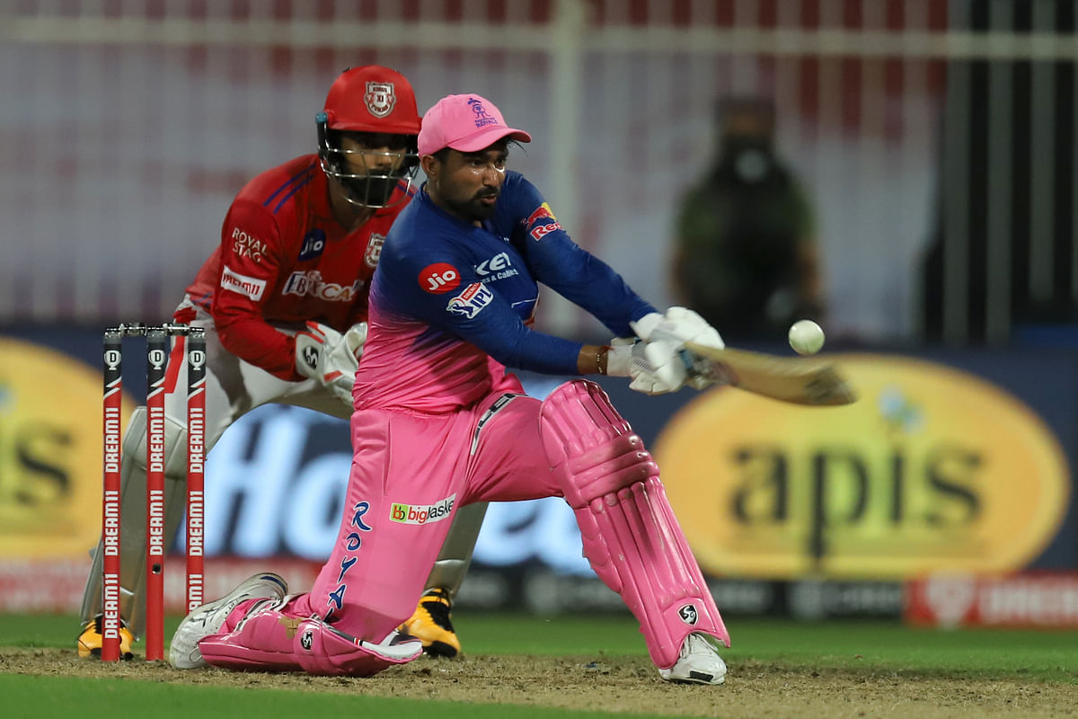 In a thrilling tie of the Indian Premier League, Rajasthan Royals beat Kings XI Punjab by four wickets at Sharjah.