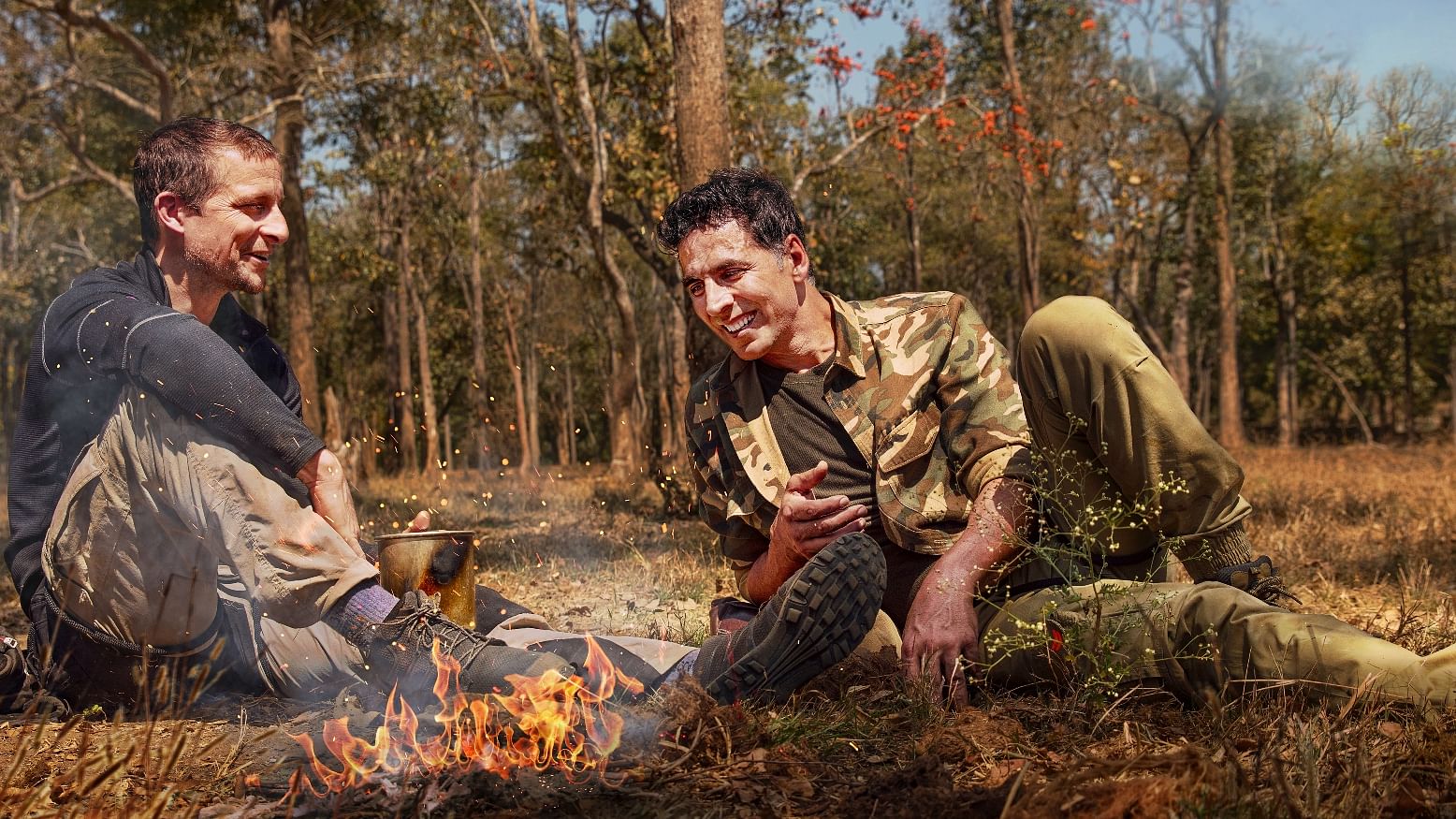 Akshay Kumar and Bear Grylls in an upcoming episode of 'Into The Wild With Bear Grylls'