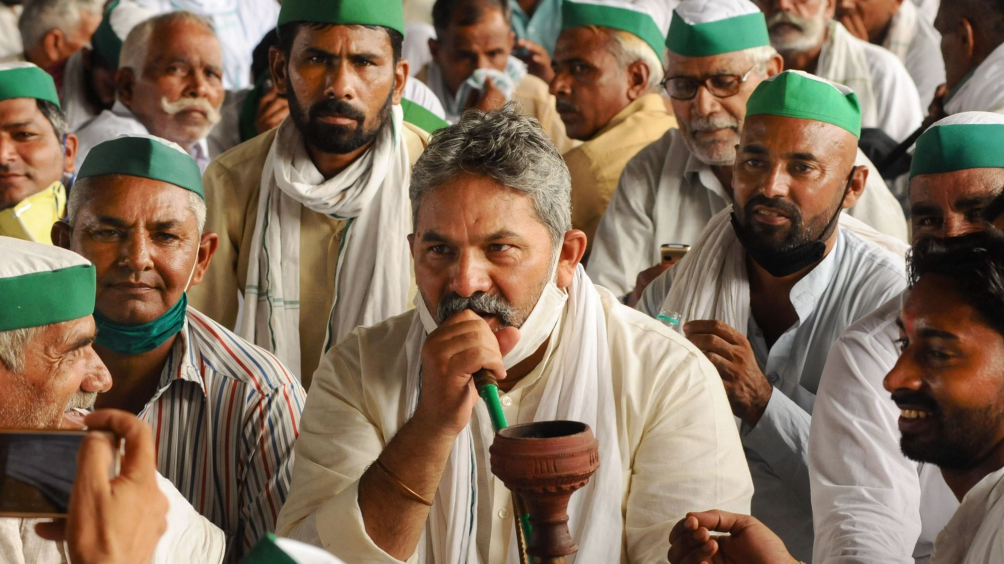<div class="paragraphs"><p>File photo: Bharatiya Kisan Union (BKU) leaders and farmers stage a protest against the central government policies on the first day of the Parliament session, at Delhi-UP border, Monday, 14 September 2020.</p></div>