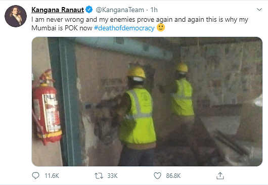 BMC officials started demolishing Kangana Ranaut's office on 9 September.