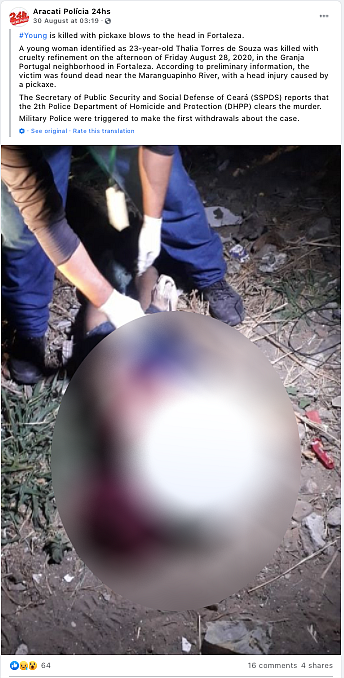 Video of Brutal Murder of Woman in Brazil Falsely Shared as India