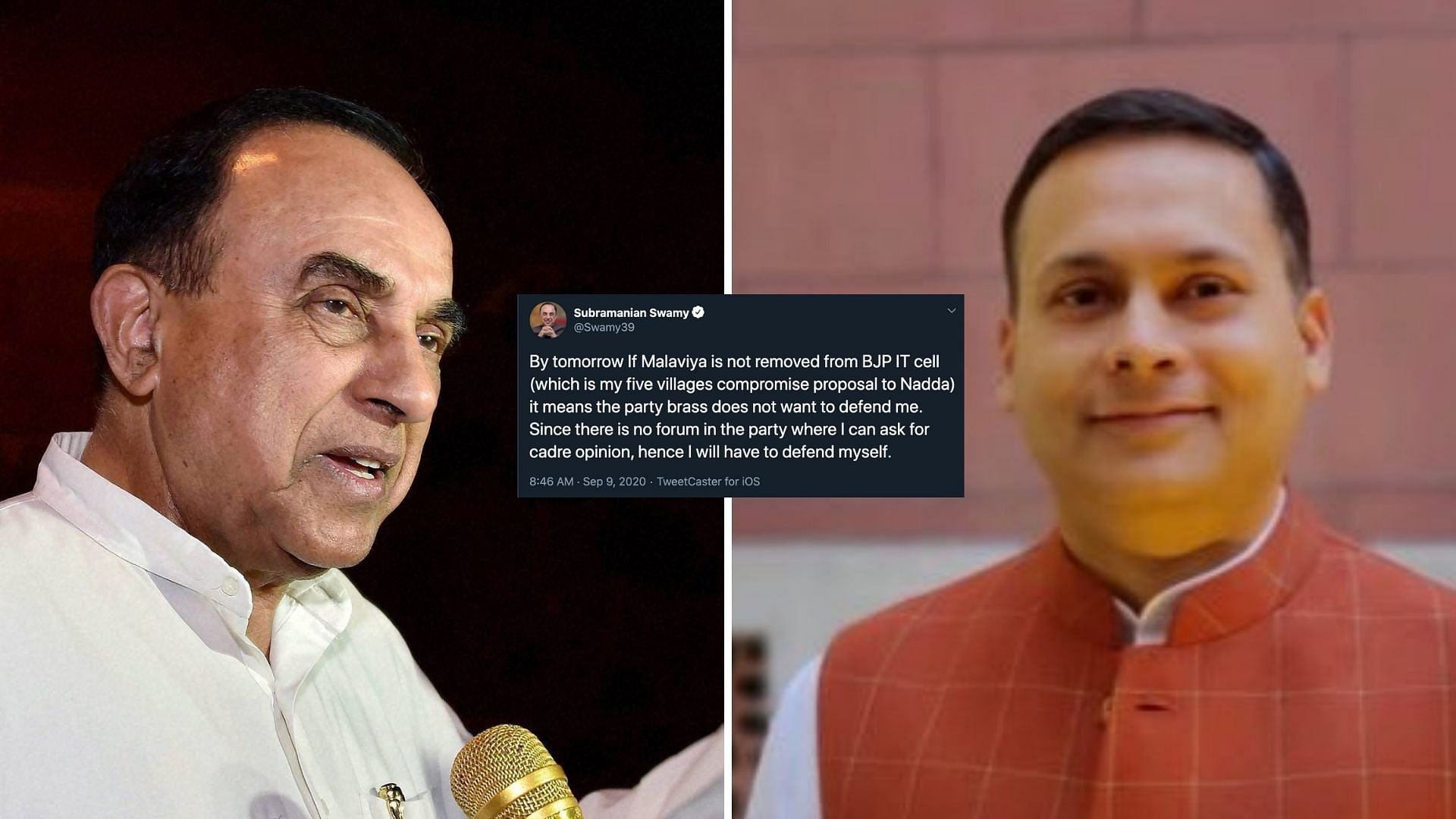 BJP Rajya Sabha MP Subramanian Swamy has gone all out against IT Cell in-charge Amit Malviya.