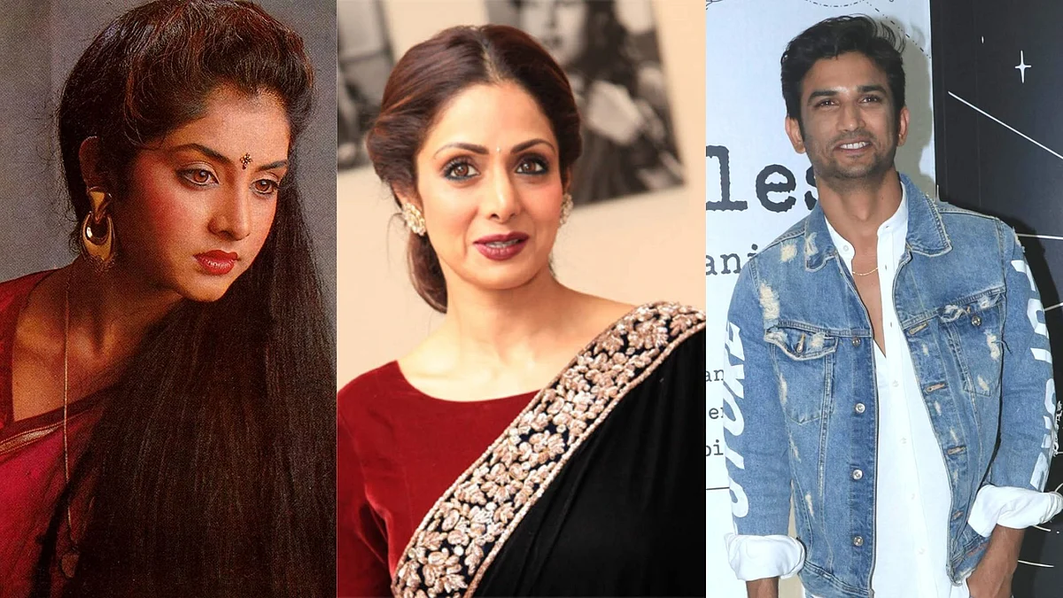 Divya Bharti, Sridevi and Sushant Singh Rajput.