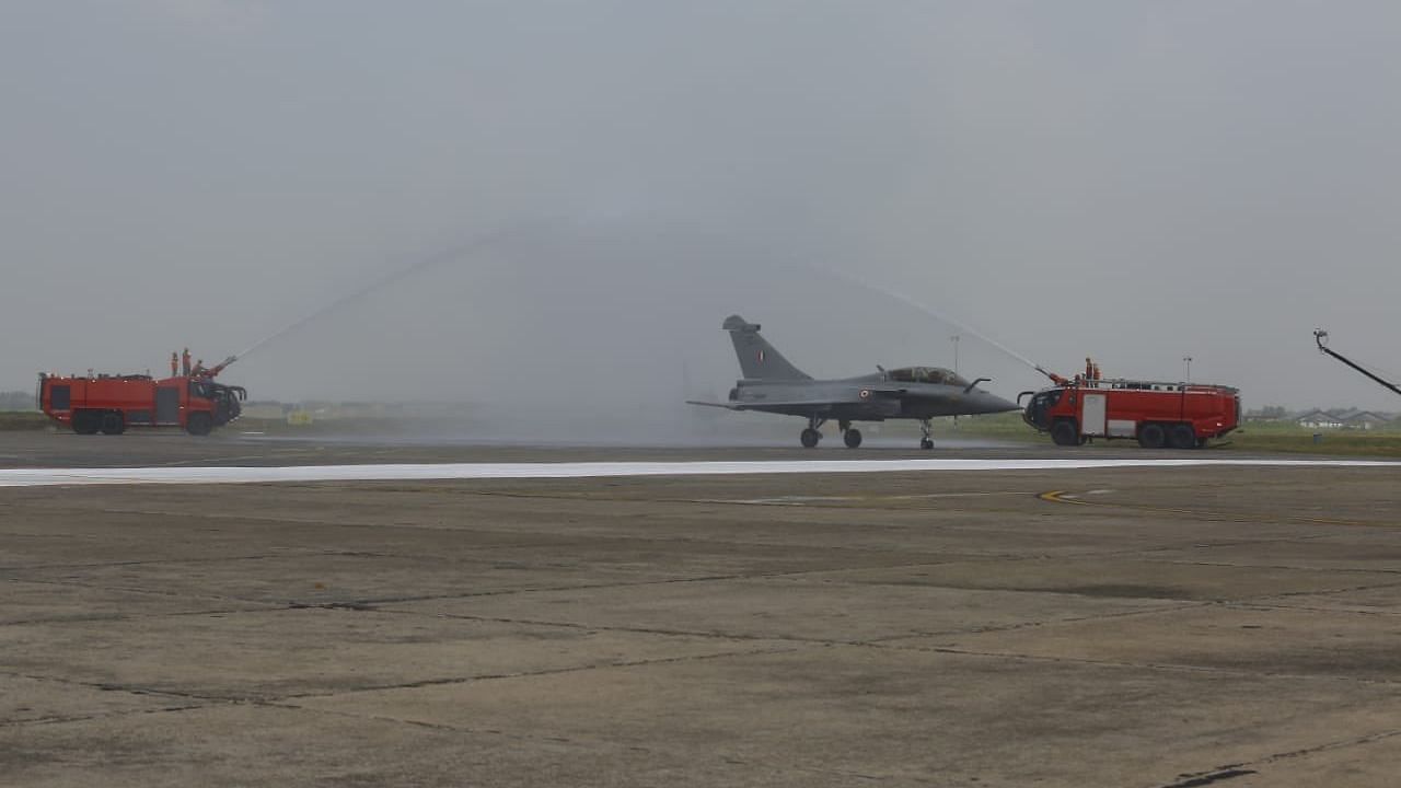 Five Rafale jets were officially inducted into the Indian Air Force on Thursday.&nbsp;