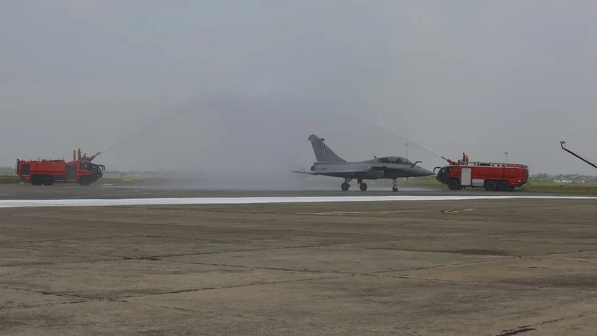 Five Rafale jets were officially inducted into the Indian Air Force on Thursday. 
