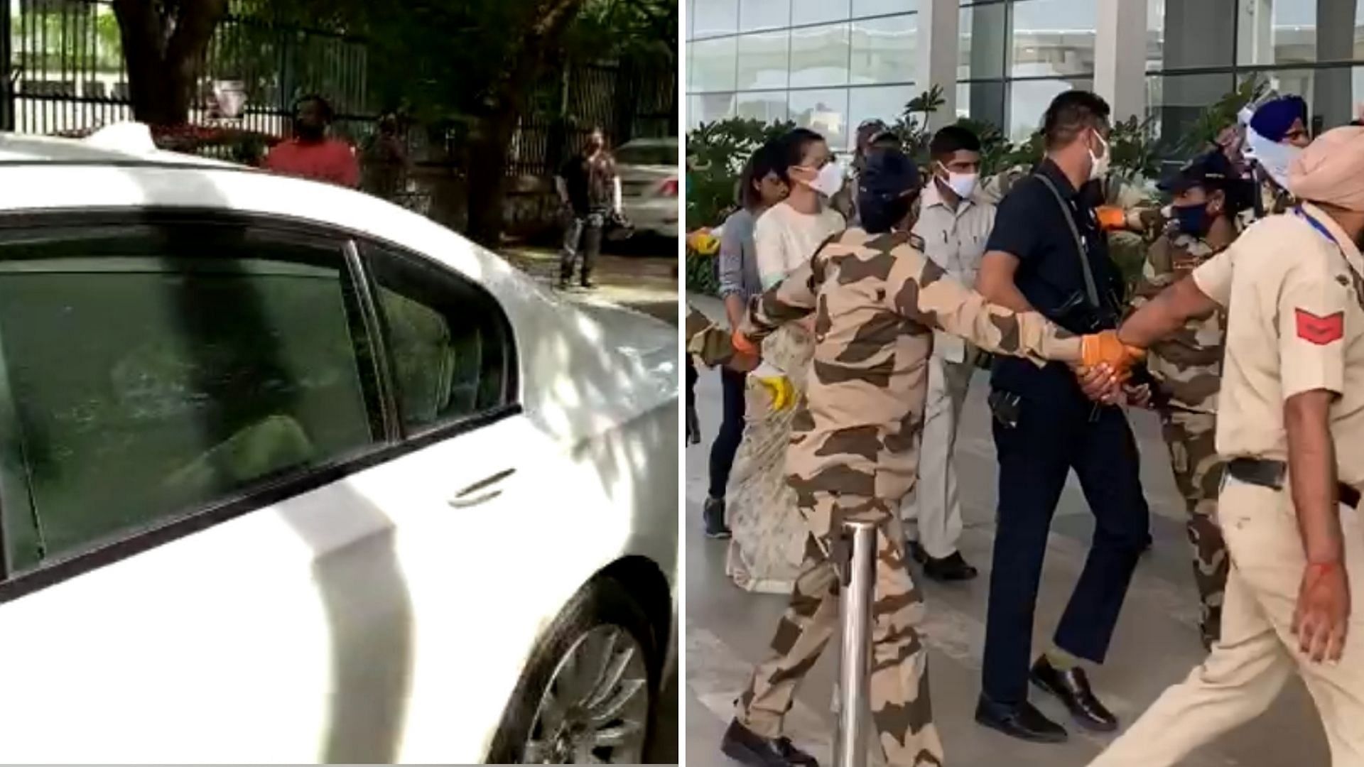 Kangana Ranaut arrives in Mumbai. 