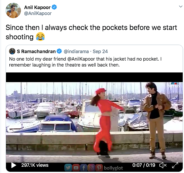 Anil Kapoor tweets about the goof-up in Judaai.