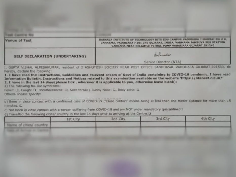 We were made to sign an Undertaking form as well.