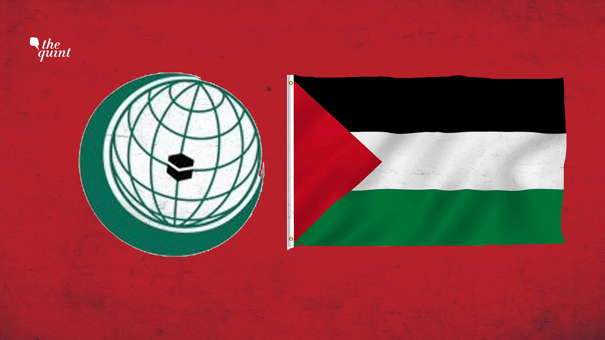 Image of OIC logo (L) and Palestine flag used for representational purposes.