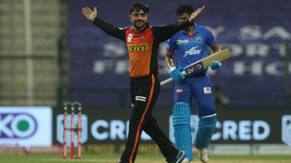 Rashid Khan was player-of-the-match with bowling figures of 3 for 14 in his four overs. 