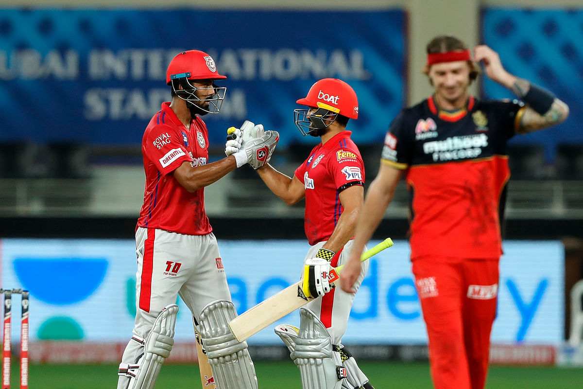 KL Rahul smashed the first century of the season to lead Kings XI Punjab to 206/3.