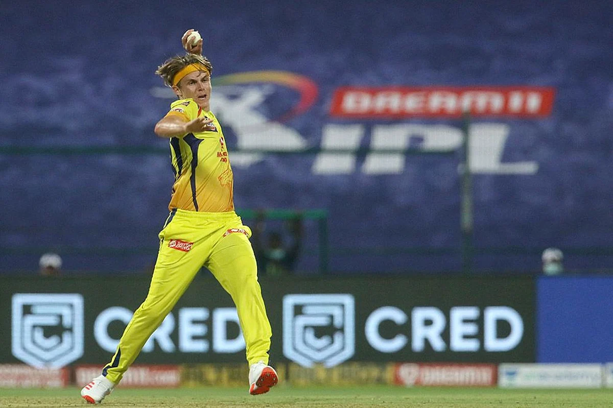 Sam Curran took a dolly standing at mid-off when Rohit Sharma mistimed a lofted shot off bowling of Piyush Chawla