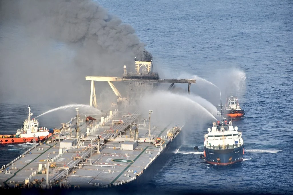 3 Days On, Fire-Fighting Ops Continue Onboard VLCC MT New Diamond