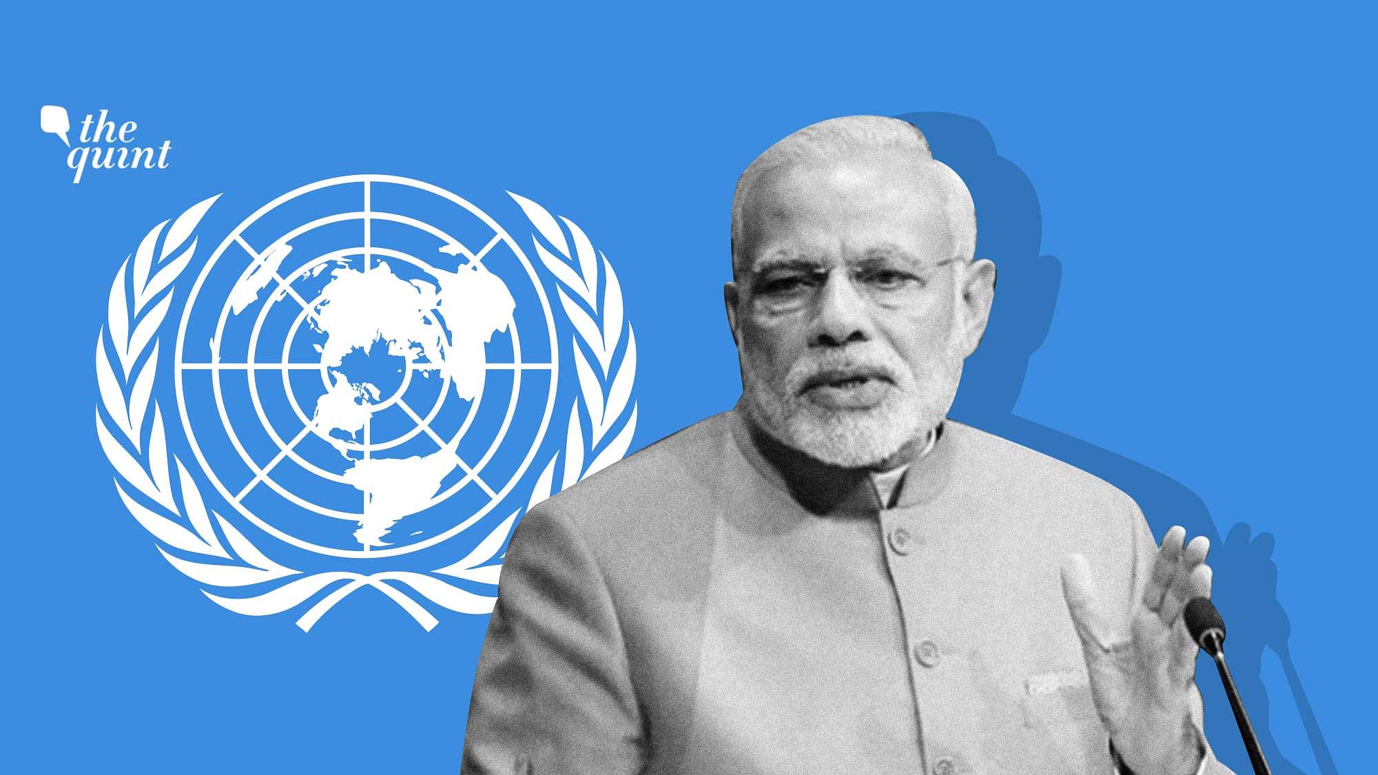 PM Modi spoke of achievements, laid out complaints and put out promises linked to India’s non-permanent membership of the UNSC next year.&nbsp;