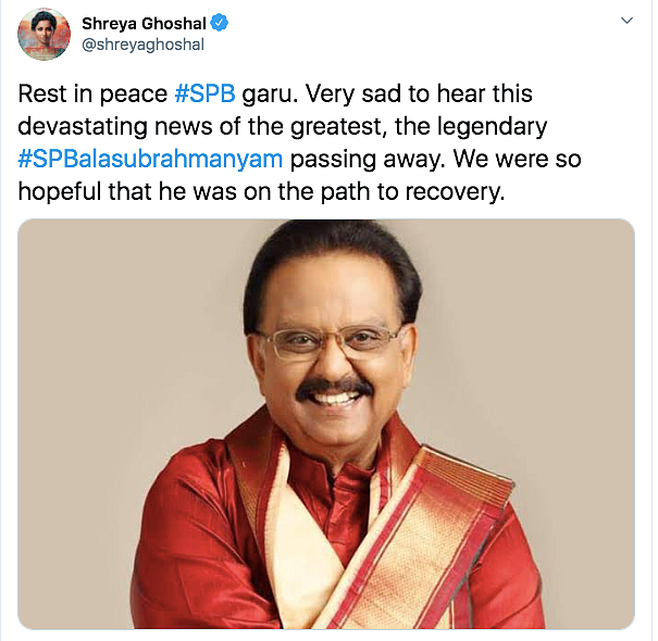 Rajinikanth, Salman, Others Mourn Demise of SP Balasubhramanyam