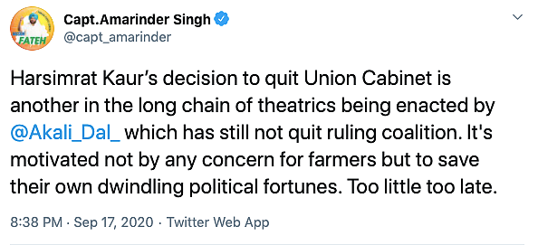 ‘Farmers & SAD Synonymous’: Union Min Harsimrat Badal Quits Govt