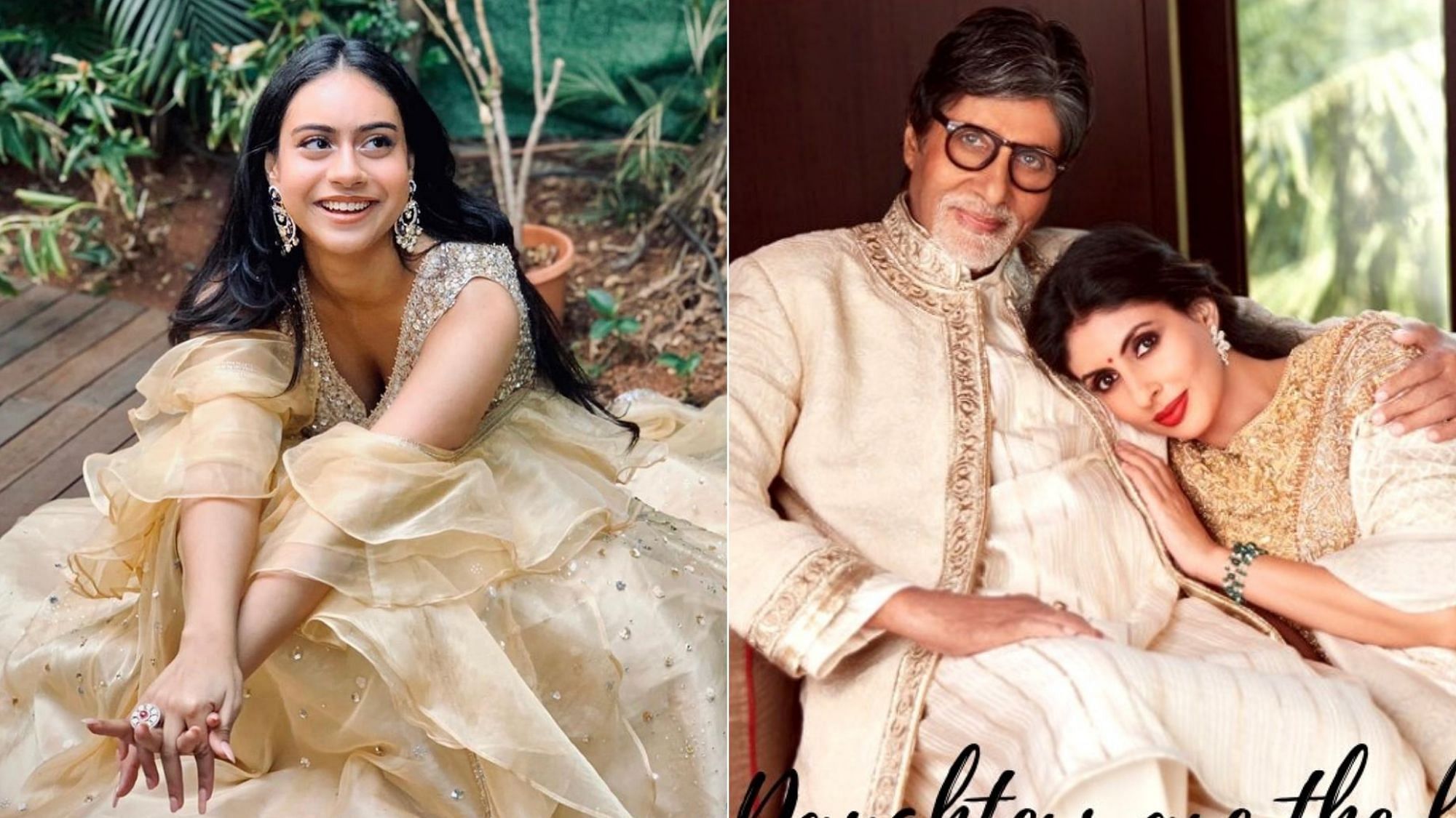 Ajay Devgn, Amitabh Bachchan wish their daughters Nysa and Shweta.