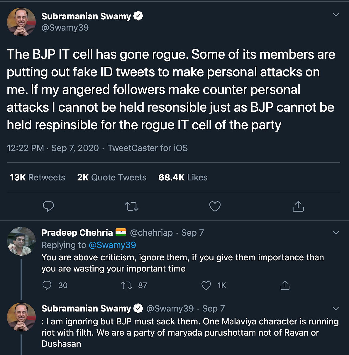 ‘Remove Amit Malviya By 10 Sep’: Subramanian Swamy Gives Ultimatum