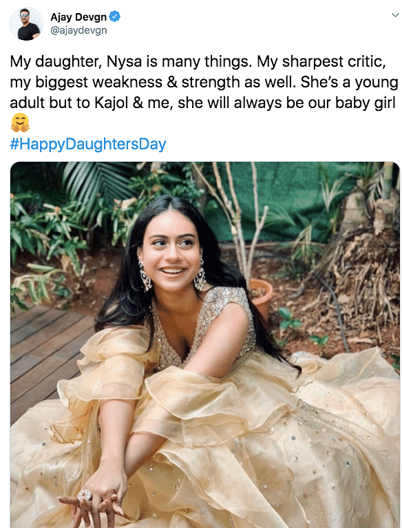 Celebrities took to social media to share special messages for their daughters on Daughter's Day. 