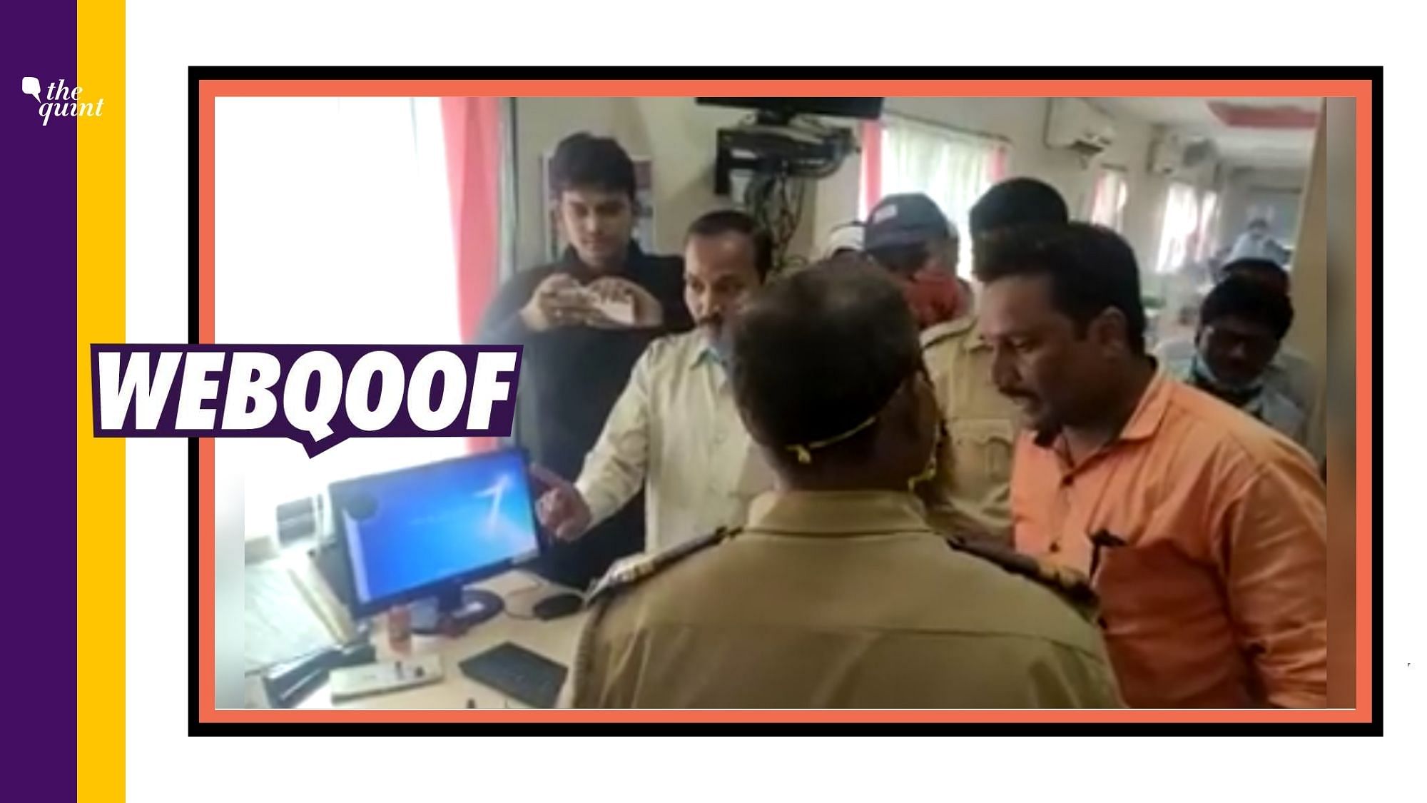 The video is being shared with the false claim that Shiv Sena workers attacked IDBI bank manager, when in reality, the assaulters are from Youth Congress.
