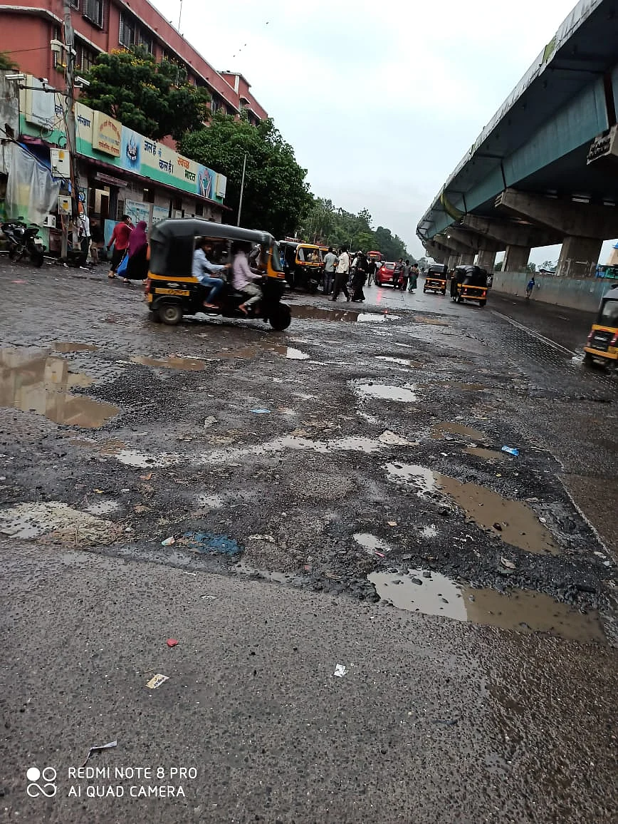 The road has not gotten any better as a number of potholes can be seen.