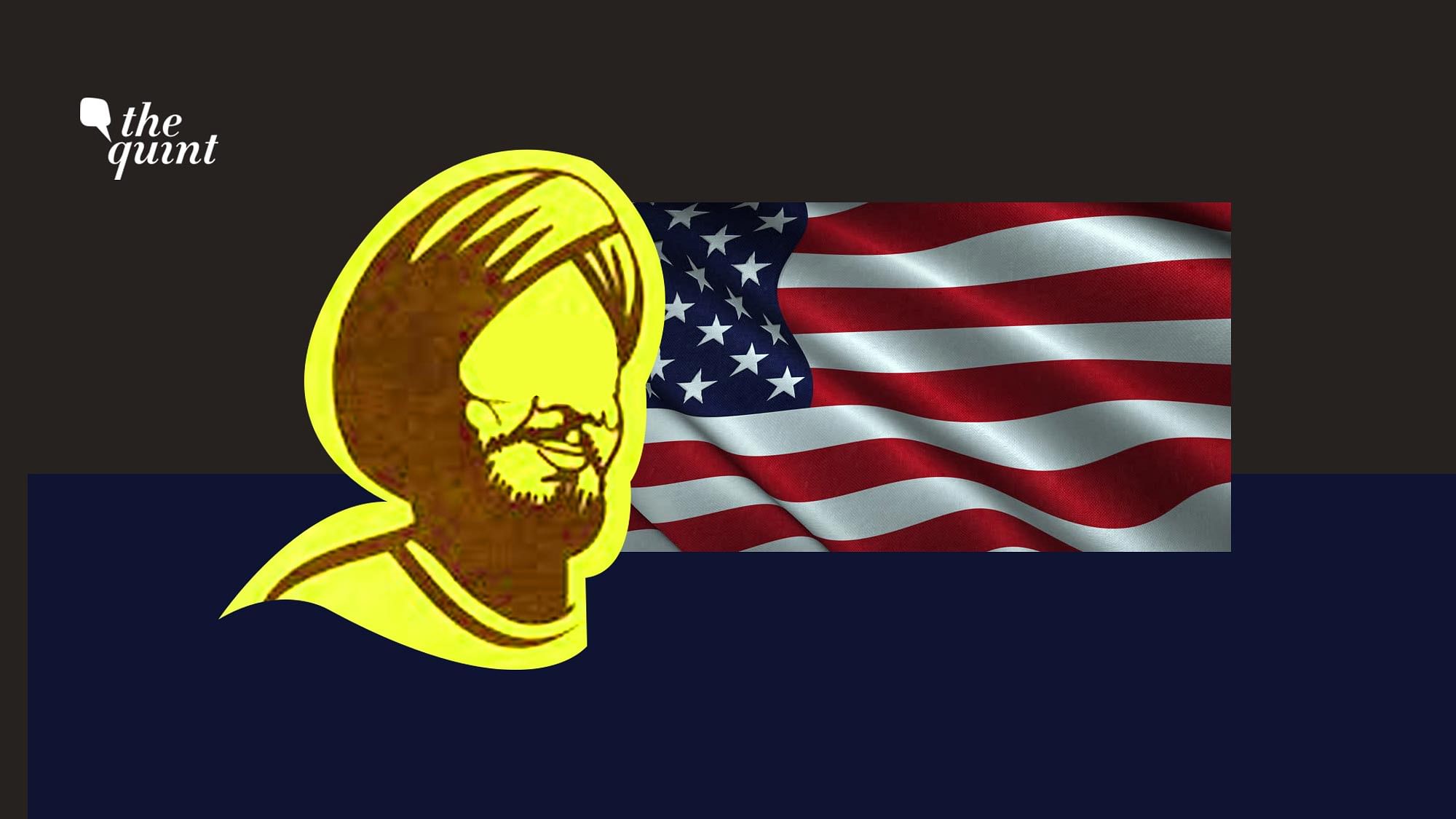 Image of a Sikh person and the American flag used for representational purposes.