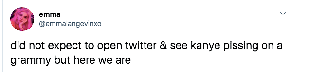 Twitter Reacts to Kanye West Urinating on His Grammy Award