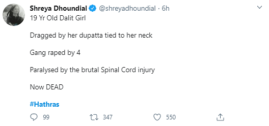 The woman died in a Delhi hospital on 29 September.