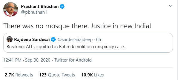 The Supreme Court had observed the Babri Masjid demolition to be “an egregious violation of the rule of law.”