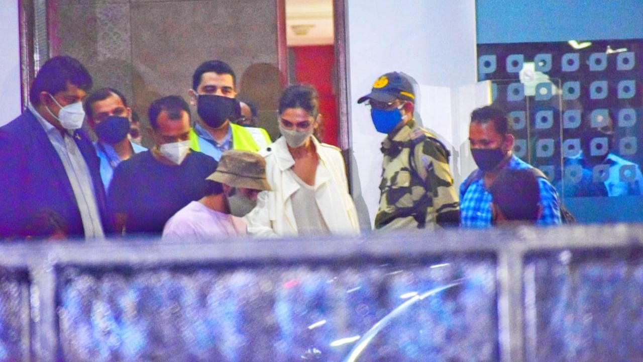 Deepika Padukone and Ranveer Singh arrive in Mumbai on Thursday night.