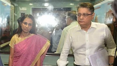 Former ICICI Bank chief Chanda Kochhar and her husband Deepak Kochhar.
