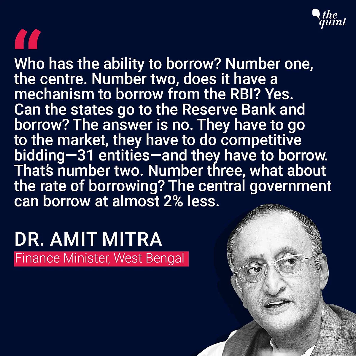‘Pushed Against Wall By Centre’: Amit Mitra on GST Compensation