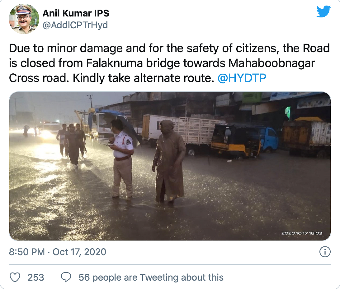 60 Dead, 37,000 Families Affected; Hyderabad to Receive More Rain