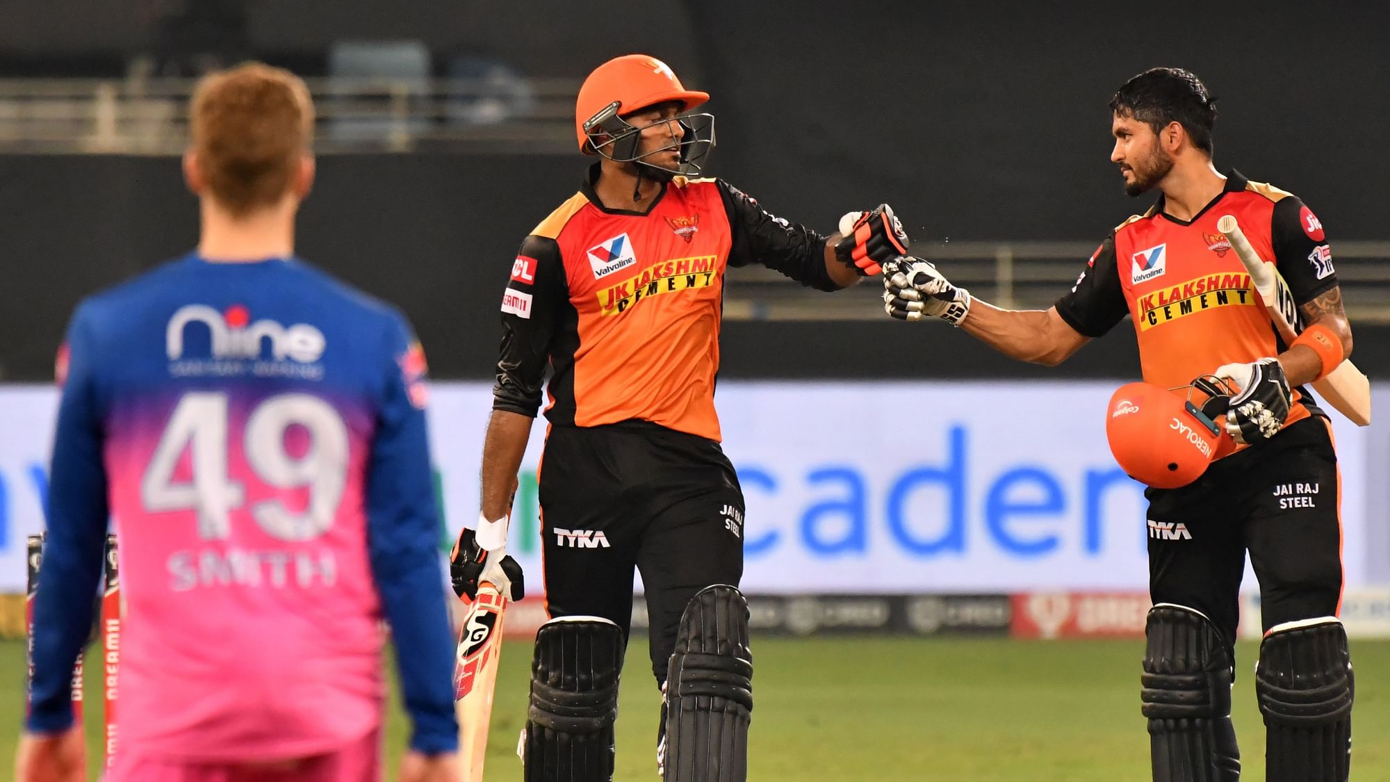 Sunrisers Hyderabad registered an 8-wicket win over Rajasthan Royals.